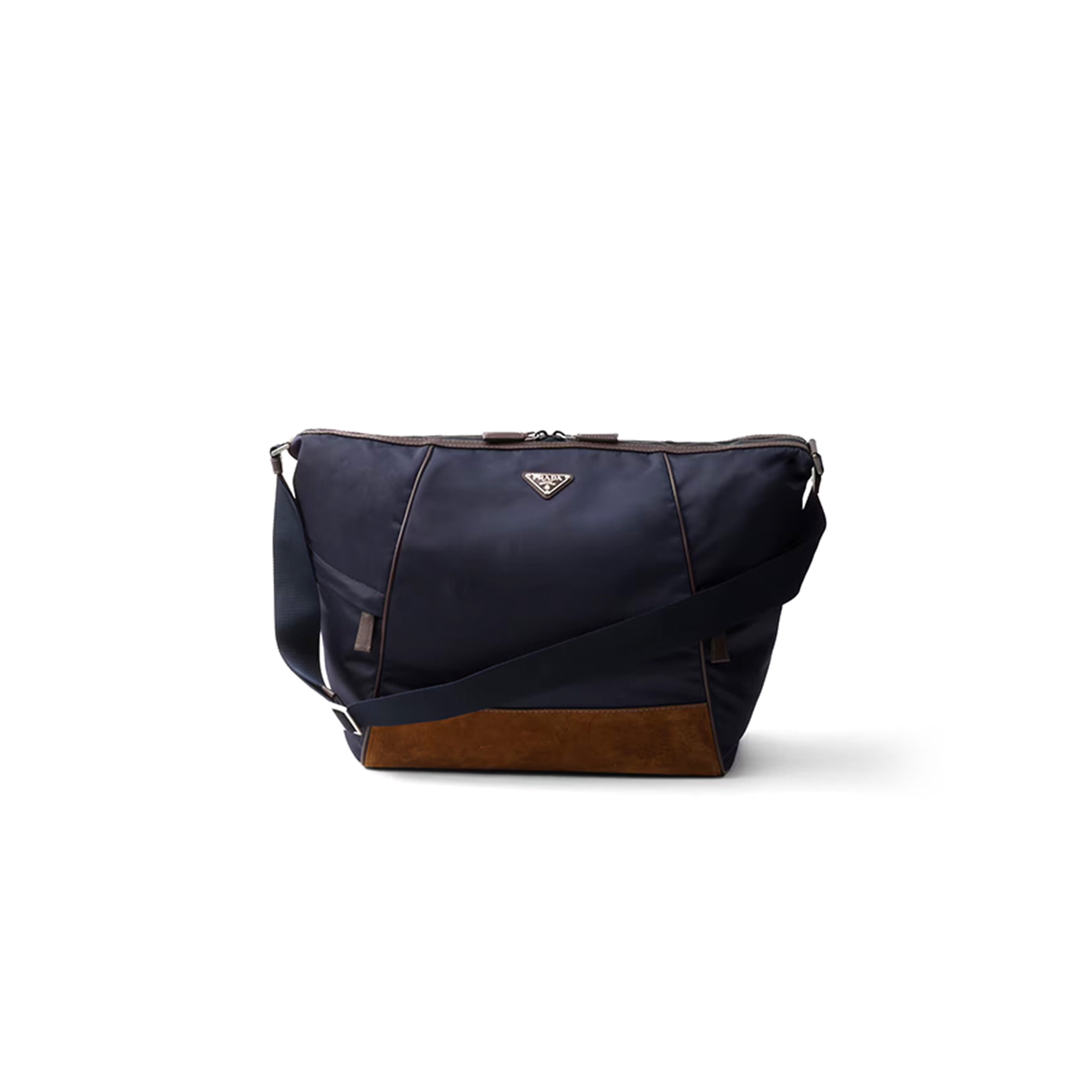 Pra*a re-nylon and leather shoulder bag 2vh180 (34*34*17cm)